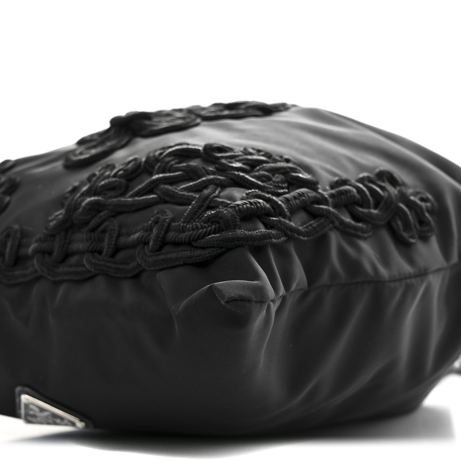 Prada Tessuto Nylon Passama Embroidered Bag Black 10 of 10
