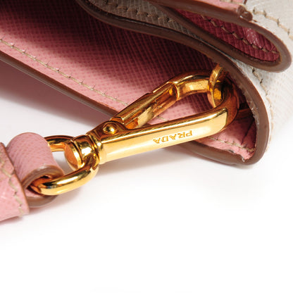 Prada Saffiano Lux Medium Bi-Color Tote Orchidea Talco 10 of 15