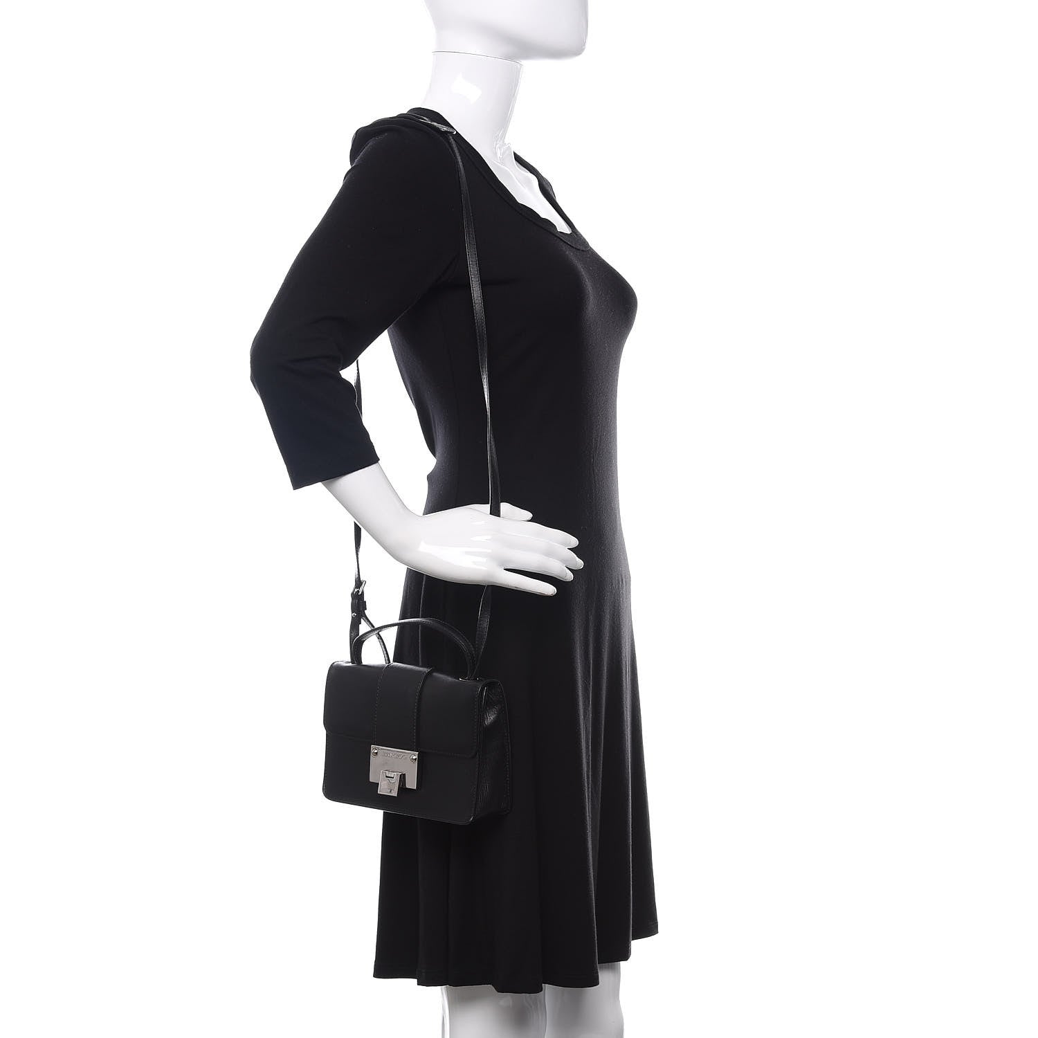 Jimmy Choo Calfskin Rebel Crossbody Bag Black 2 of 10