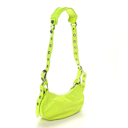 Balenciaga Agneau Arena Le Cagole Shoulder Bag XS Fluo Yellow 3 of 10
