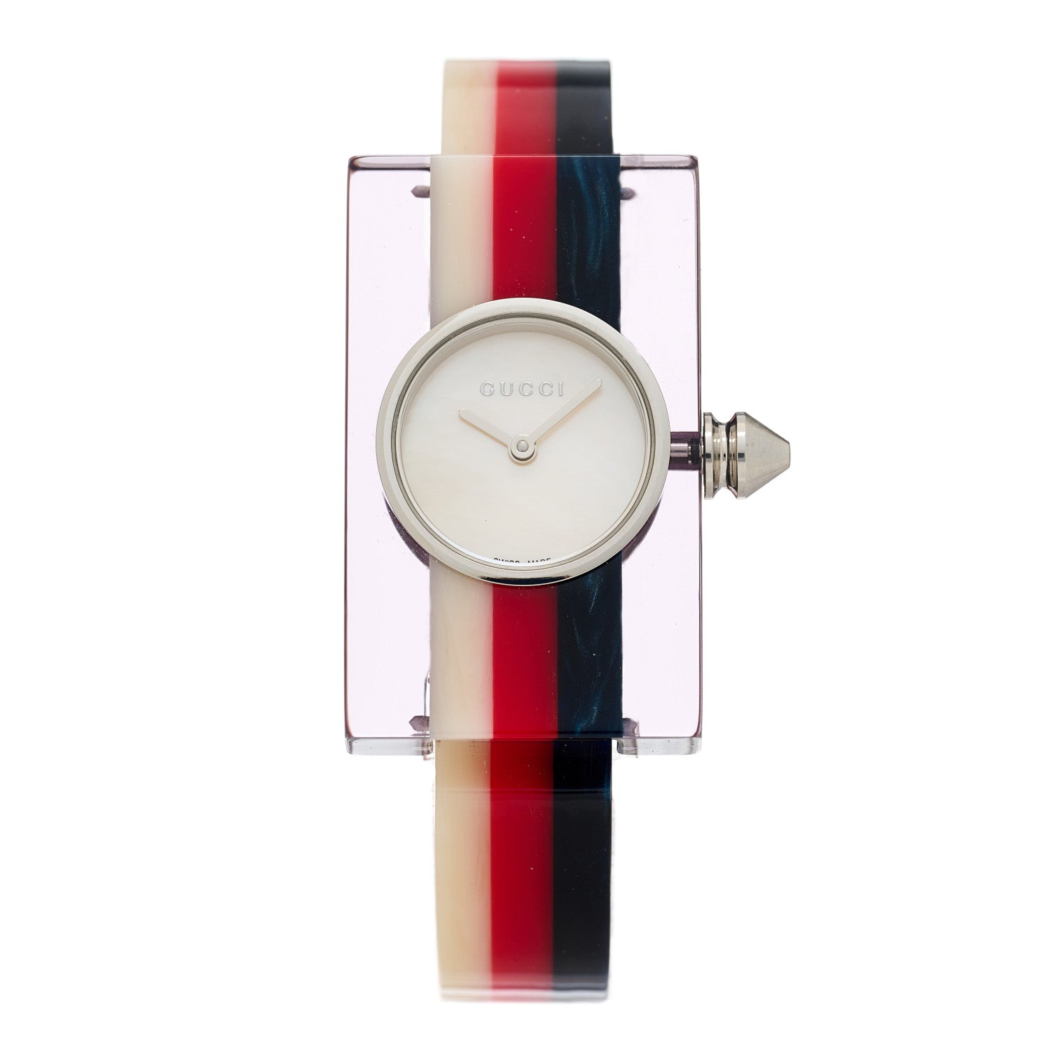 Gucci Stainless Steel Plexiglass Mother of Pearl 24mm Quartz Watch 1 of 4