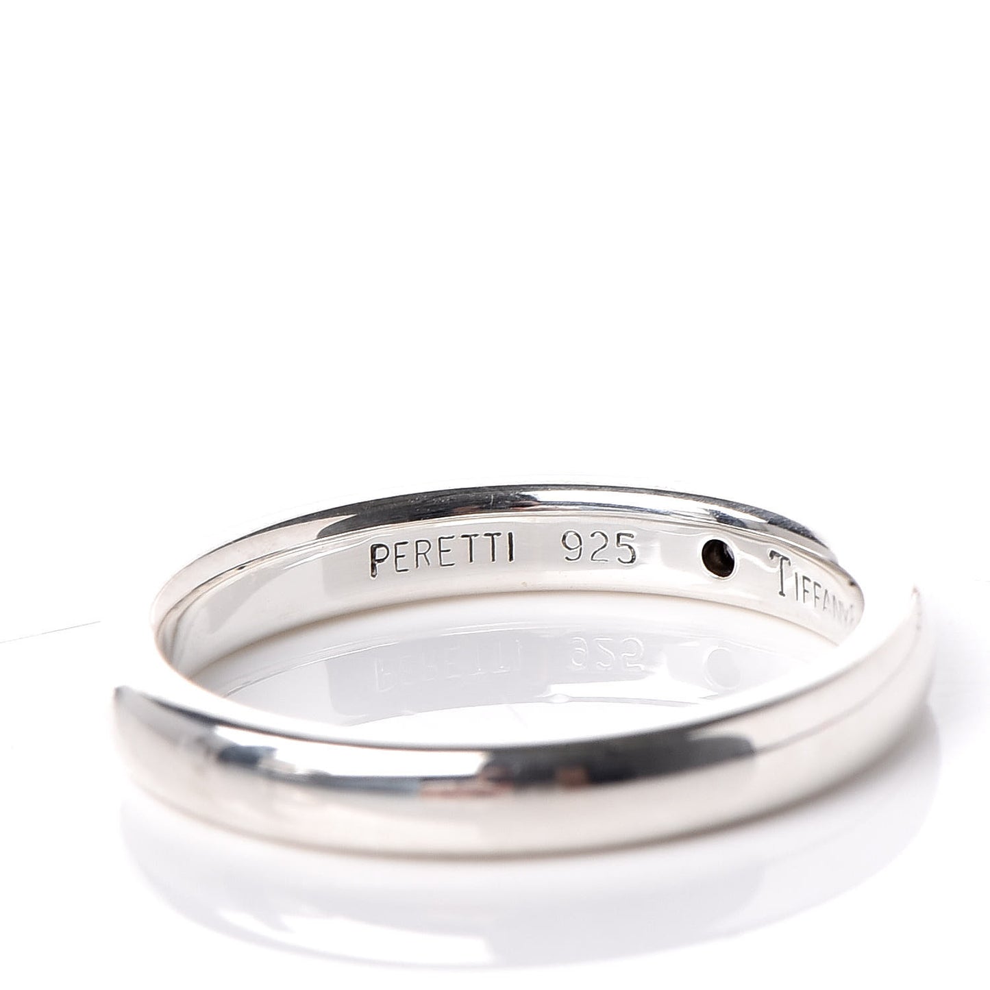 Sterling Silver Diamond Elsa Peretti Band Ring 49 5