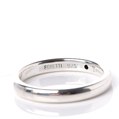 Tiffany Sterling Silver Diamond Elsa Peretti Band Ring 49 5 5 of 5
