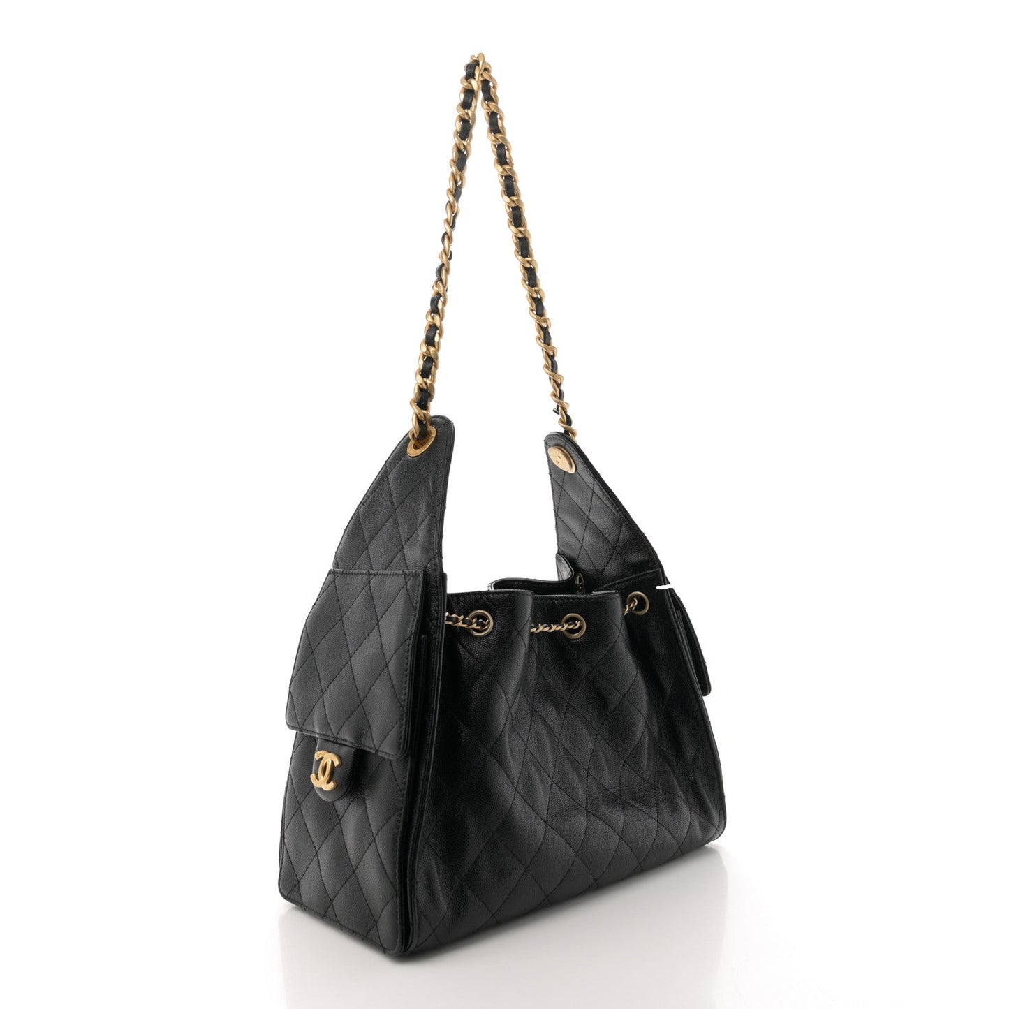 Caviar Quilted Small Chanel 25 Handbag Black