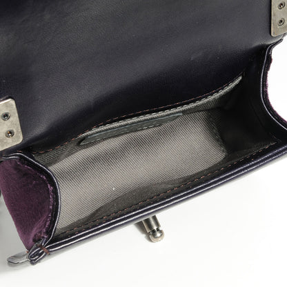Chanel Velvet Mini Boy Flap Purple 5 of 9