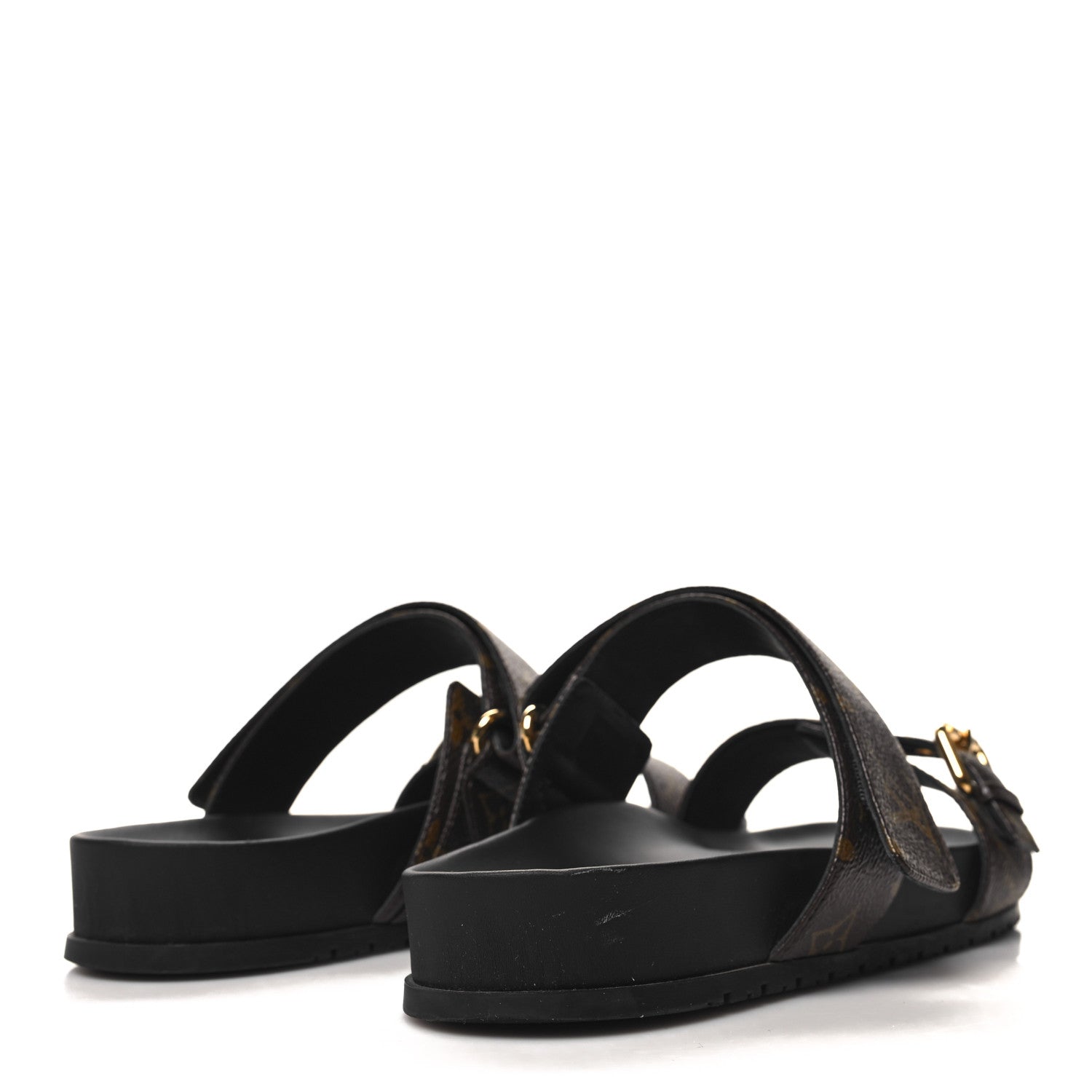Louis Vuitton Monogram Bom Dia Mule Sandals 40 Black 4 of 8