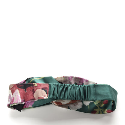 Gucci Silk Blooms Print Duchesse Headband Grass 2 of 4