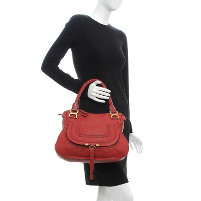 Chloe Calfskin Medium Marcie Satchel Red 3 of 8