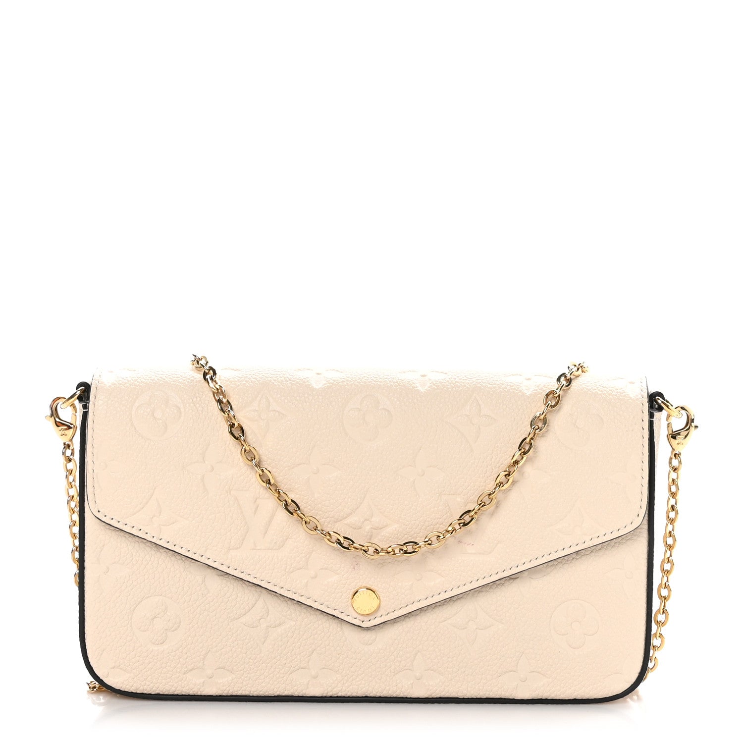 Louis Vuitton Empreinte Pochette Felicie Chain Wallet Cream 1 of 11