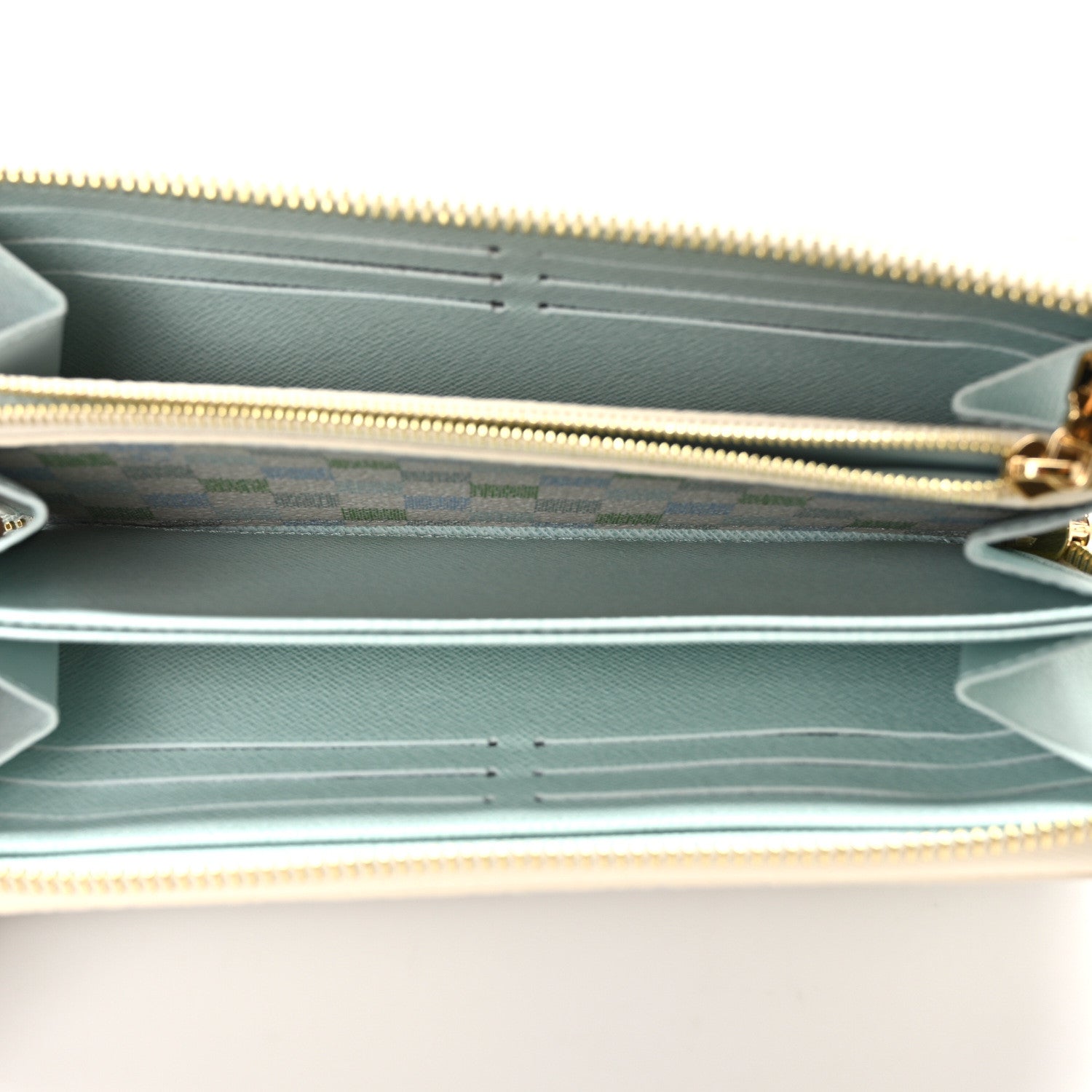 Louis Vuitton Damierlicious Zippy Wallet Pistachio Green 5 of 6
