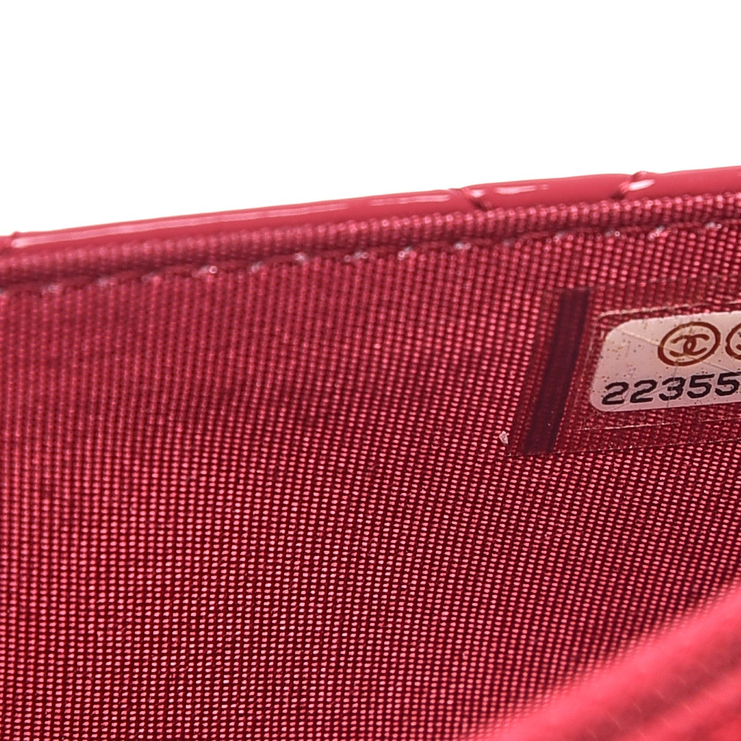 Chanel Patent Calfskin Quilted Boy Wallet On Chain WOC Pink 8 of 8