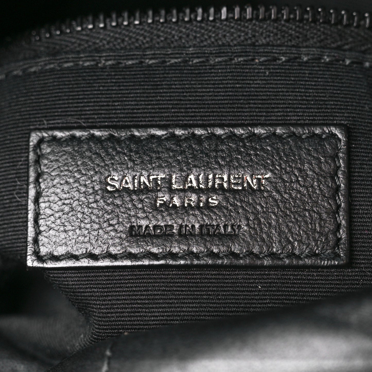 Lambskin Quilted Monogram Monochrome Small Loulou Puffer Chain Satchel Black