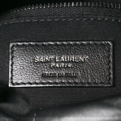 Saint Laurent Lambskin Quilted Monogram Monochrome Small Loulou Puffer Chain Satchel Black 7 of 15