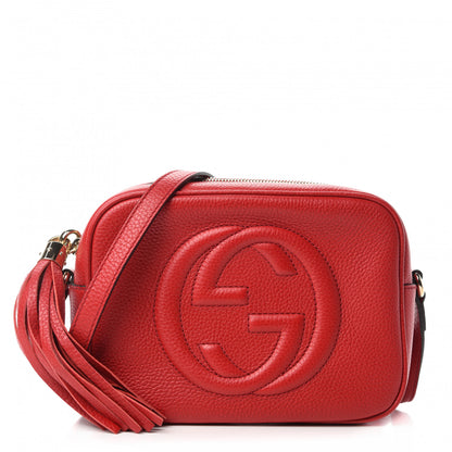 Gucci Pebbled Calfskin Small Soho Disco Bag Tabasco Red 1 of 11