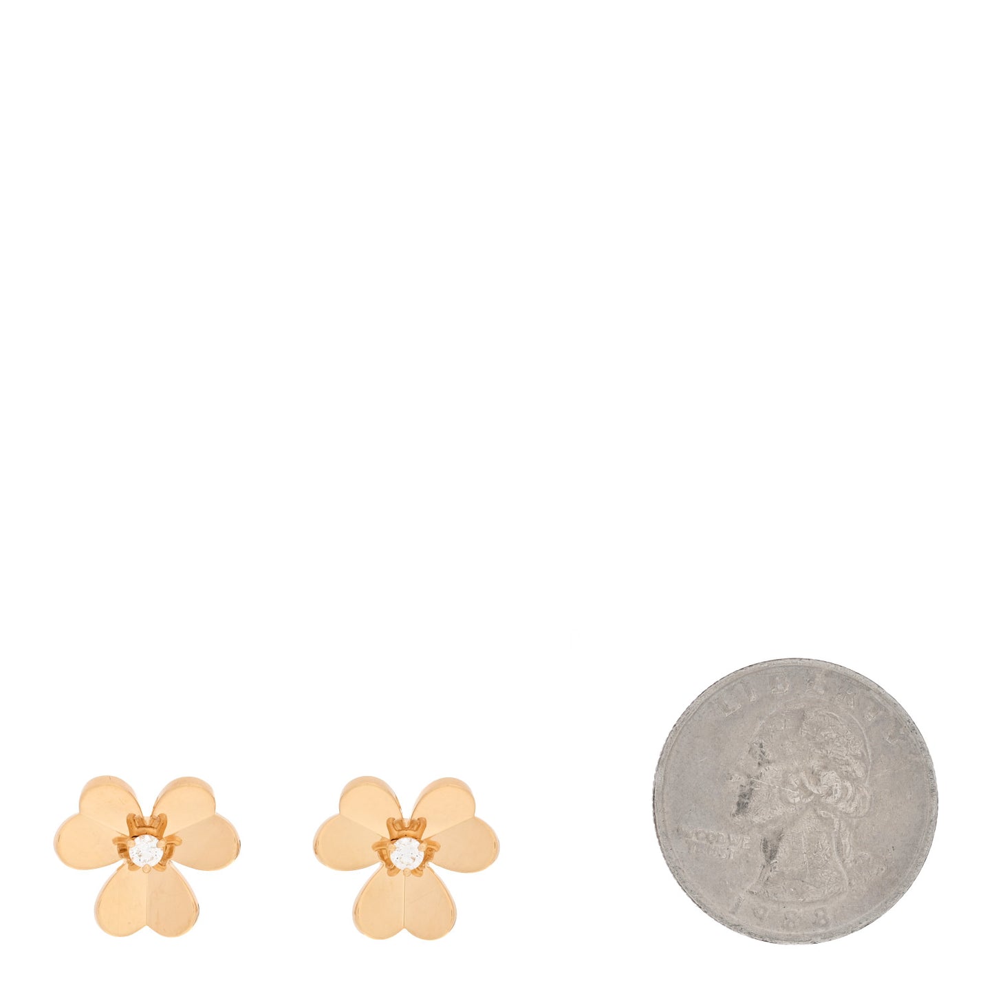 18K Yellow Gold Diamond Small Frivole Earrings
