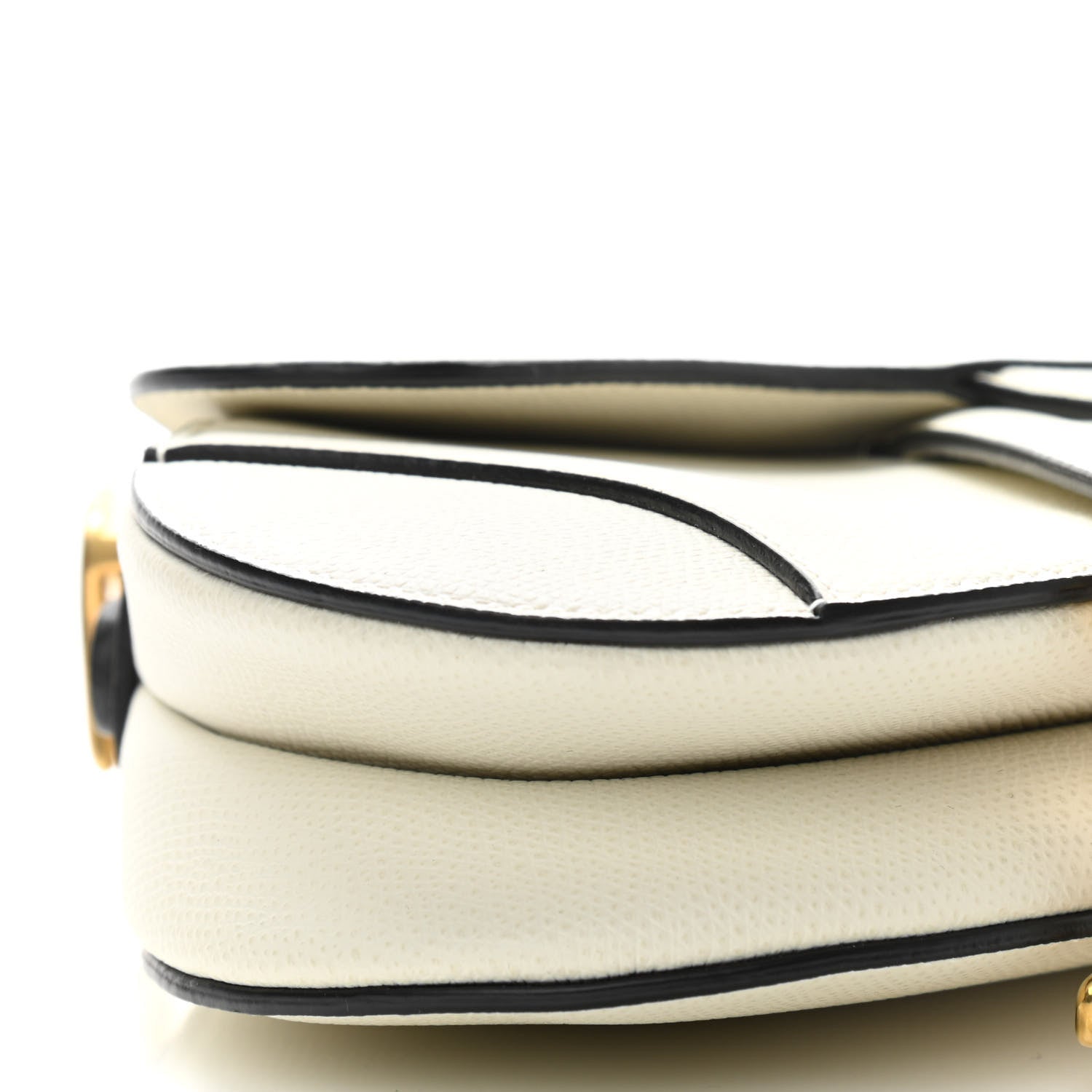 Christian Dior Grained Calfskin Mini Saddle Bag White 9 of 10