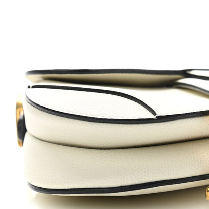 Christian Dior Grained Calfskin Mini Saddle Bag White 9 of 10