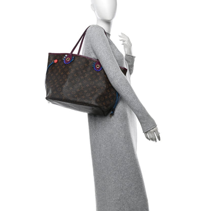 Louis Vuitton Monogram Totem Neverfull MM Magenta 2 of 11