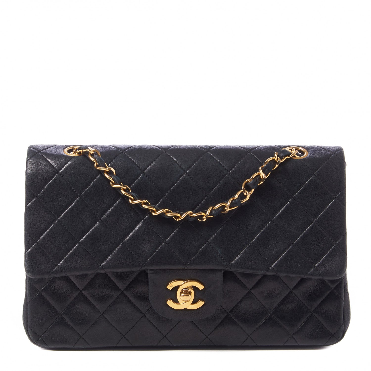 Chanel Lambskin Quilted Medium Double Flap Black 1 of 13