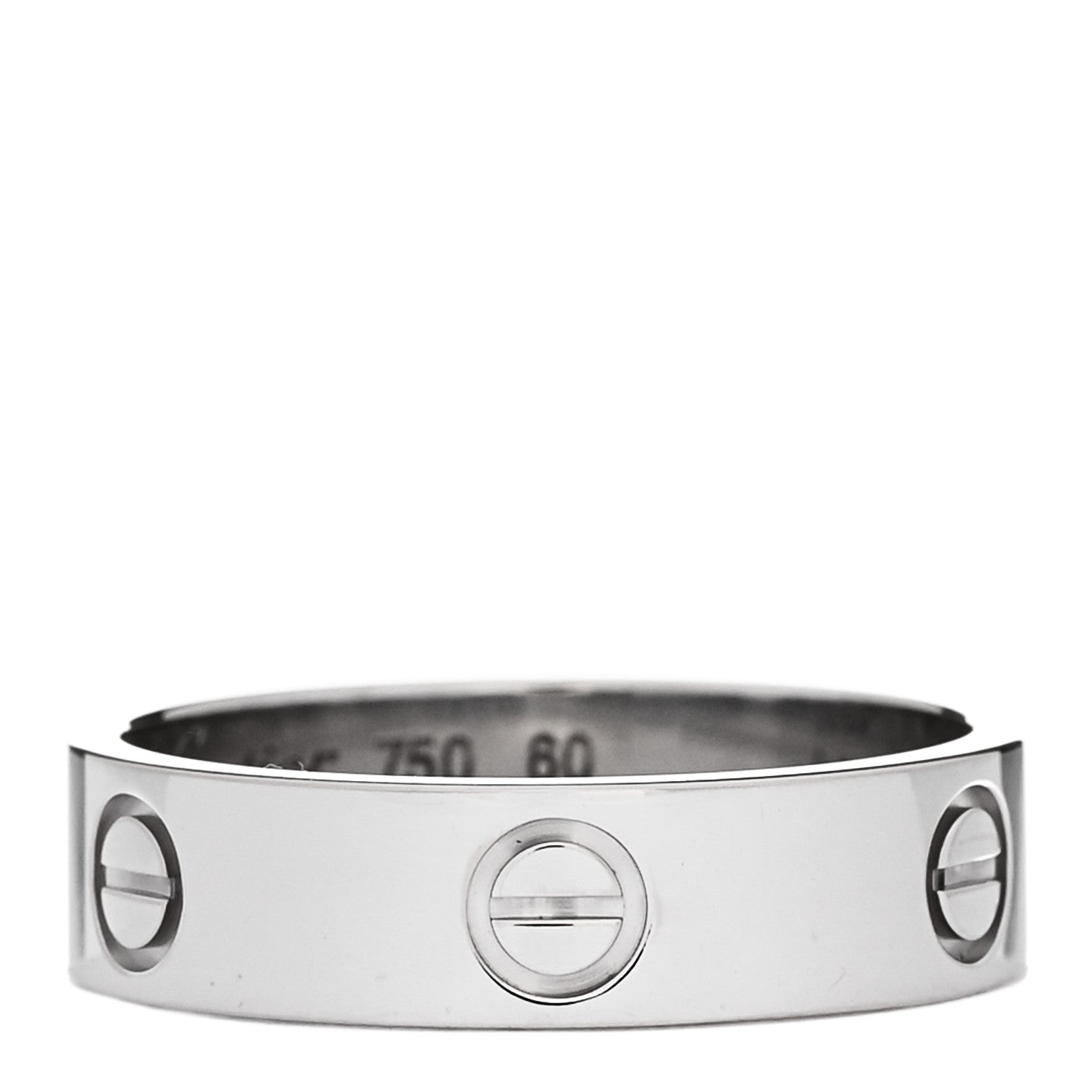Cartier 18K White Gold 5.5mm LOVE Ring 60 9 1 of 4