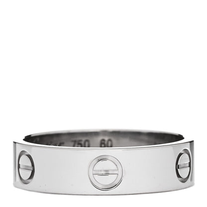 Cartier 18K White Gold 5.5mm LOVE Ring 60 9 1 of 4
