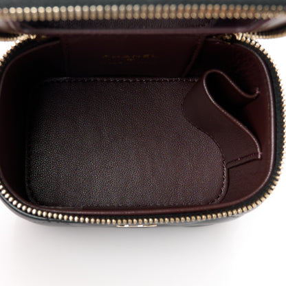 Chanel Lambskin Quilted Mini Vanity Case With Chain Black 5 of 11