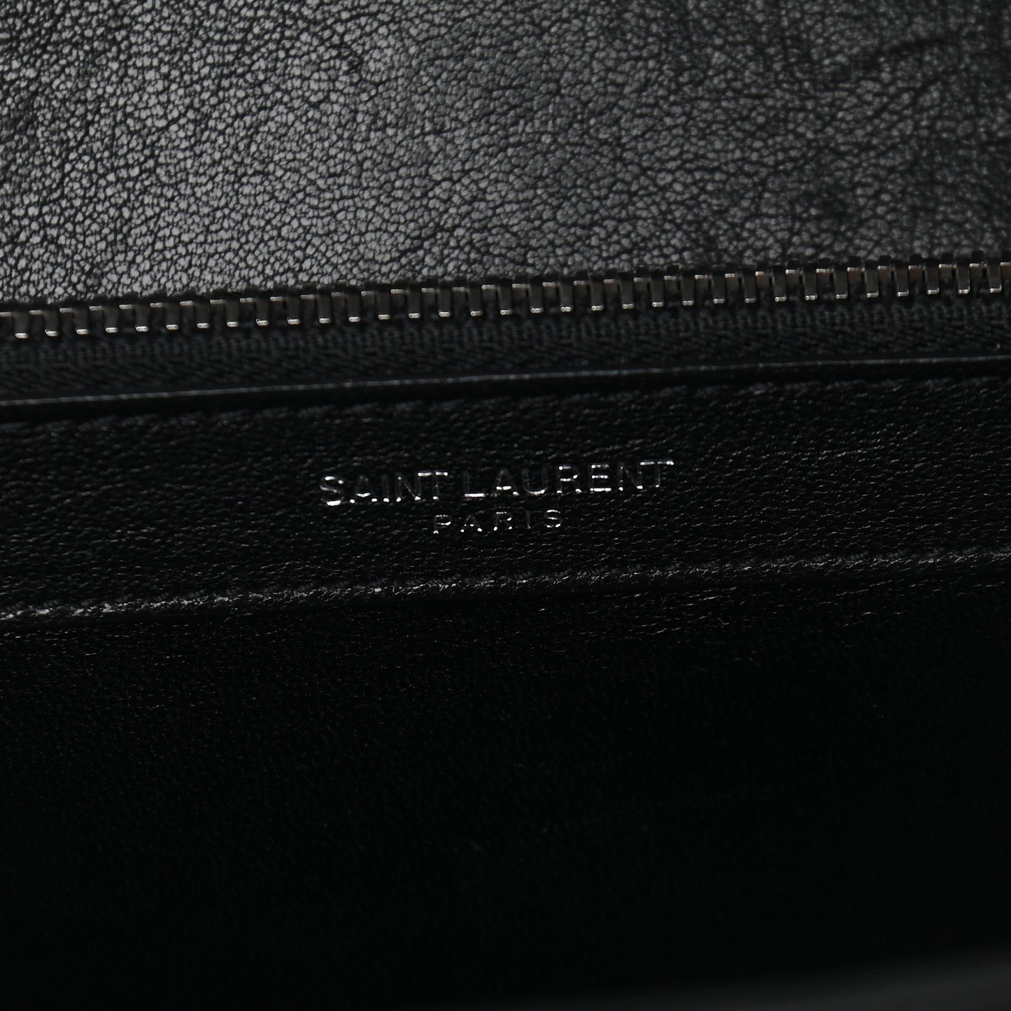 Sheepskin Matelasse Chevron Monogram Large College Satchel Black