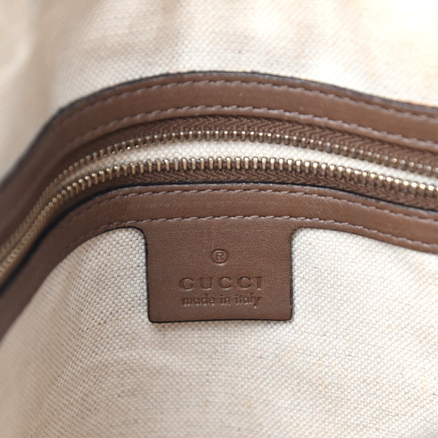 GG Supreme Monogram Margaux Calfskin Small Nice Top Handle Dome Bag Beige Ebony Acero