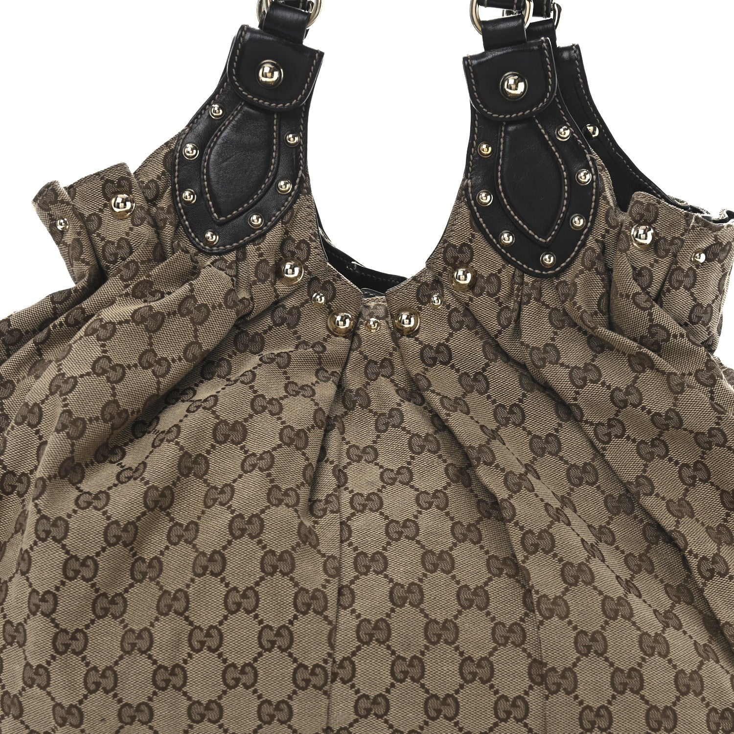 Gucci Monogram Studded Pelham Tote Dark Brown 8 of 10