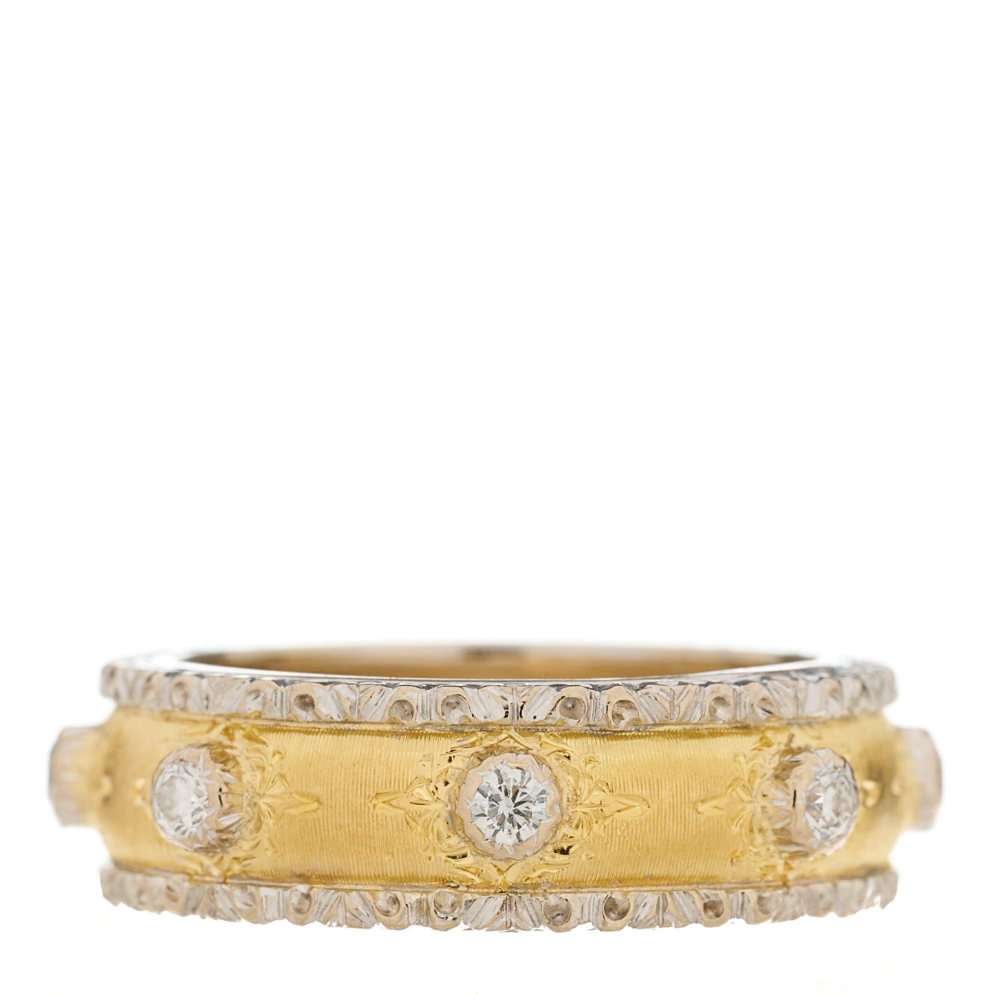 18K Yellow White Gold Diamond Macri Capri Eternelle Ring 49 5