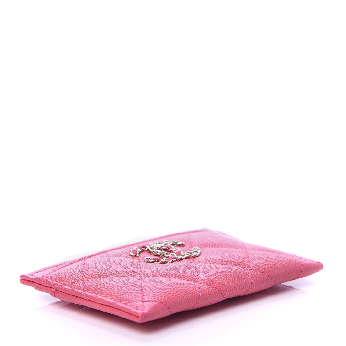 Caviar Quilted French New Wave Card Holder Rose