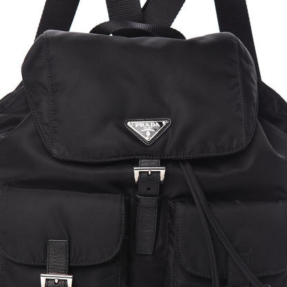 Prada Tessuto Nylon Saffiano Medium Backpack Black 9 of 9