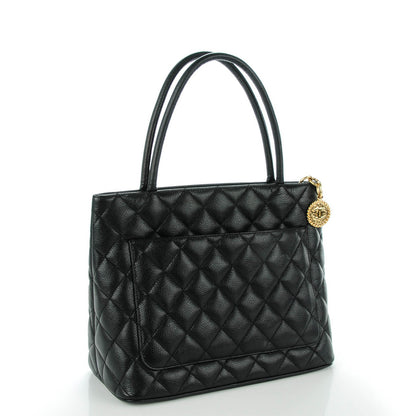 Chanel Caviar Quilted Medallion Tote Black 3 of 7