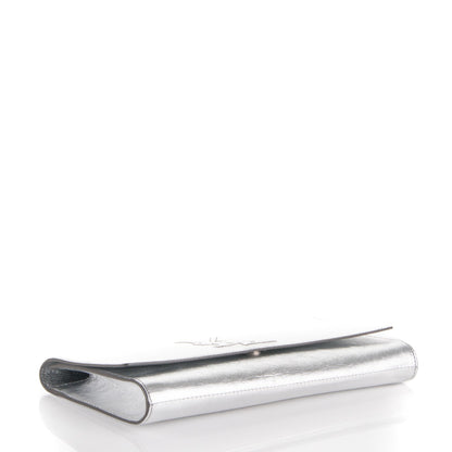 Saint Laurent Metallic Calfskin Monogram Large Belle De Jour Clutch Silver 4 of 7
