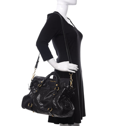 Miu Miu Vitello Lux Medium Bow Bag Black 2 of 9
