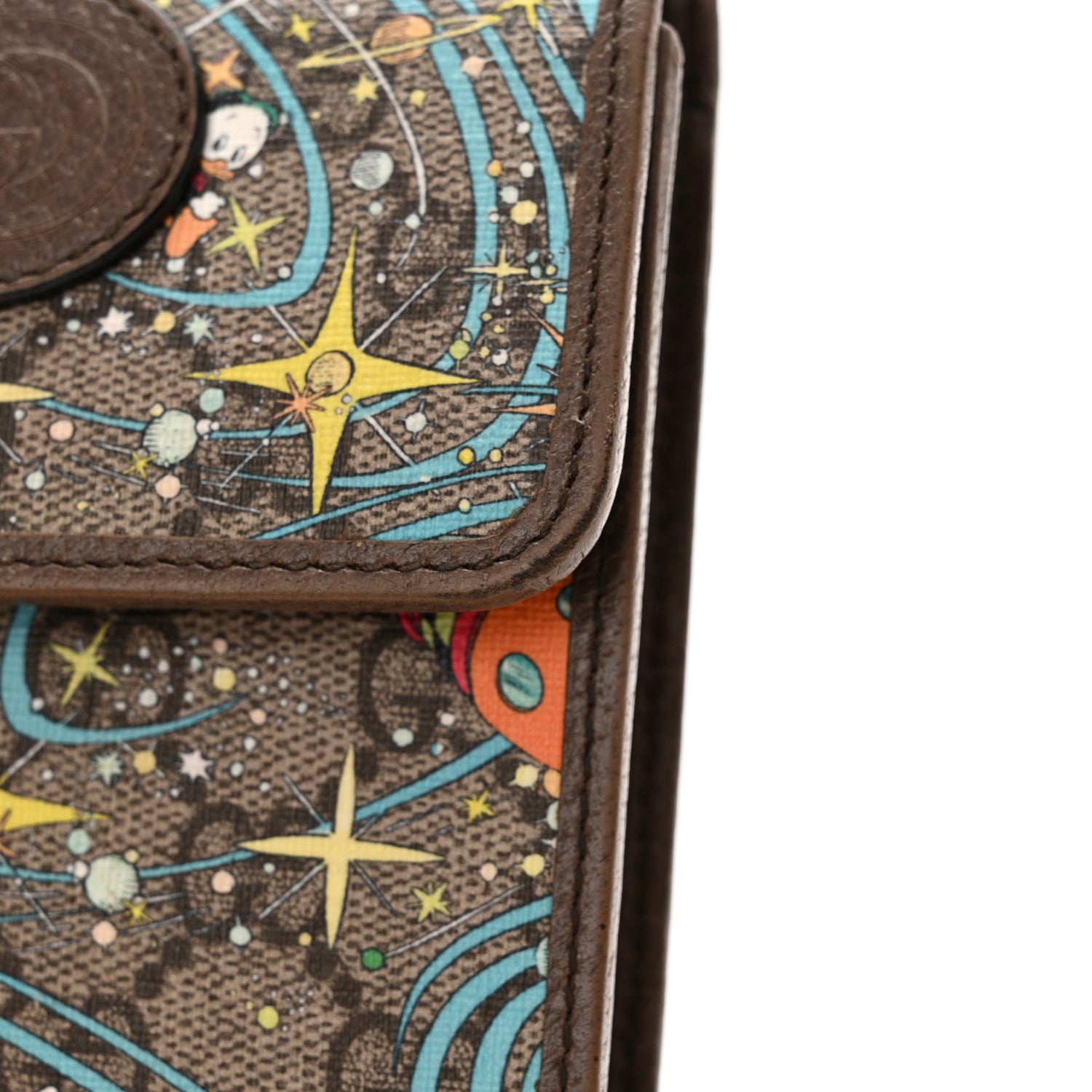 Gucci X DISNEY GG Supreme Monogram Donald Duck Mini Interlocking G Crossbody Bag Beige Multicolor New Acero 15 of 17