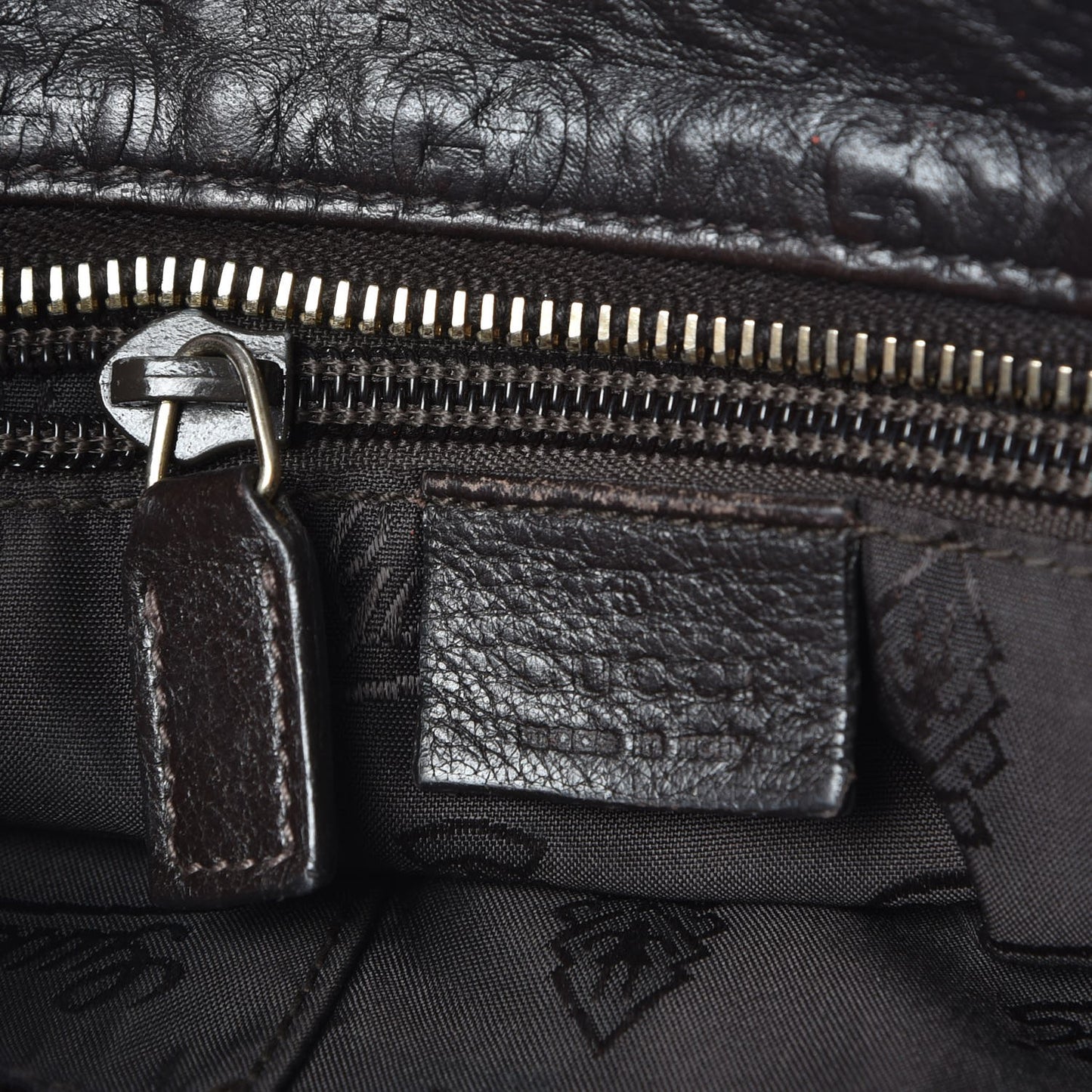 Guccissima Small Flat Messenger Bag Dark Brown
