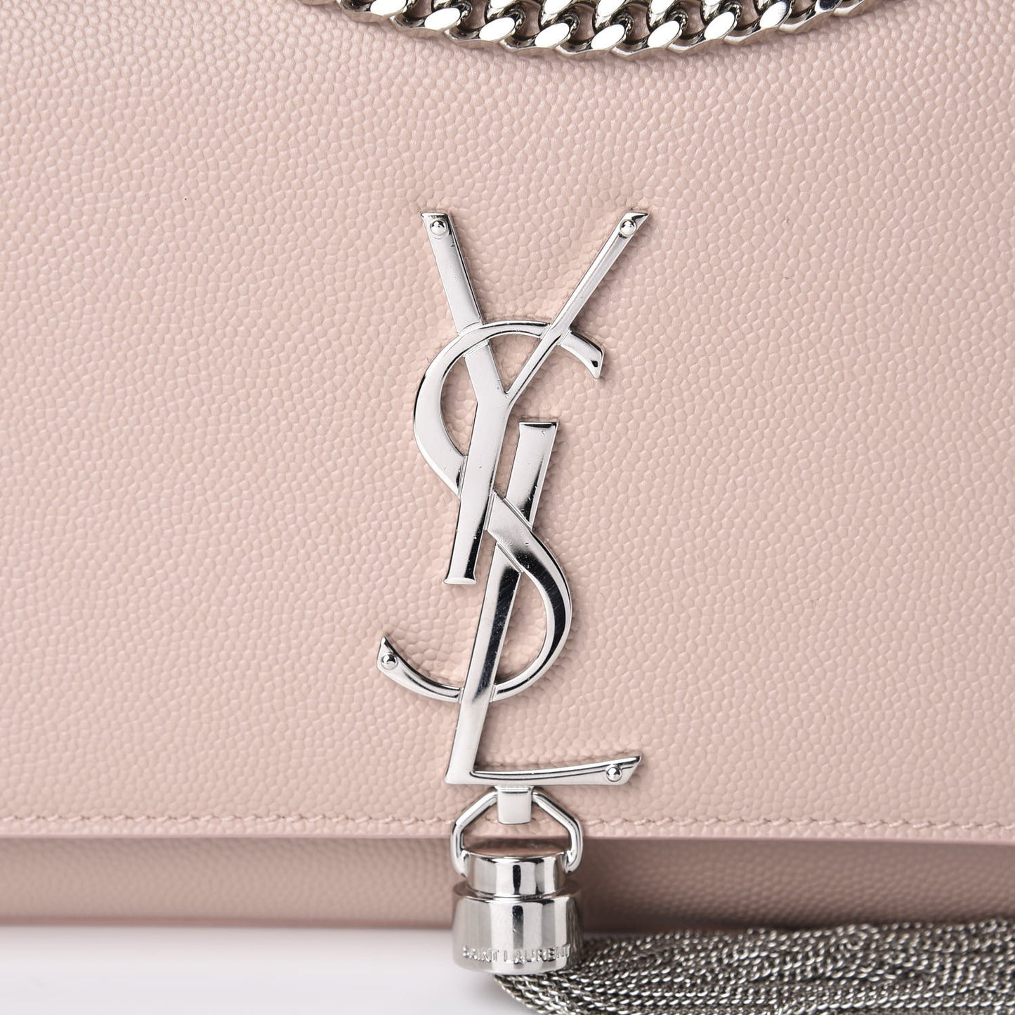 Grain De Poudre Small Classic Monogram Kate Tassel Satchel Pale Blush