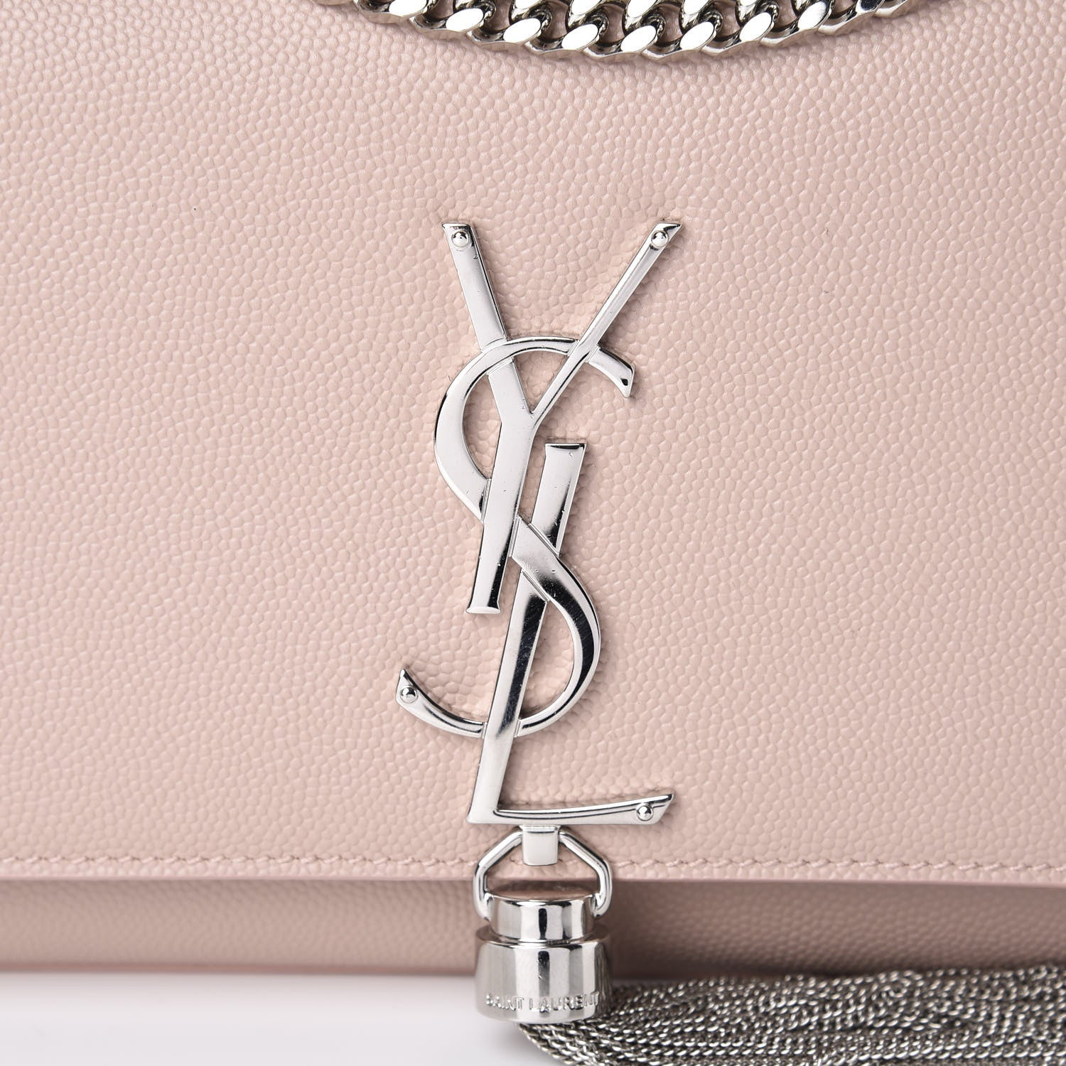 Saint Laurent Grain De Poudre Small Classic Monogram Kate Tassel Satchel Pale Blush 8 of 8