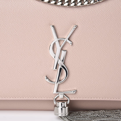 Saint Laurent Grain De Poudre Small Classic Monogram Kate Tassel Satchel Pale Blush 8 of 8