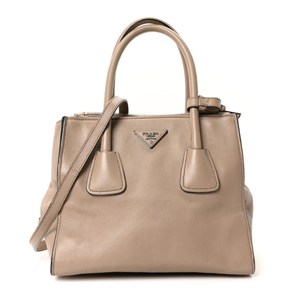 Prada Glace Calf Twin Pocket Tote Quarzo 1 of 10