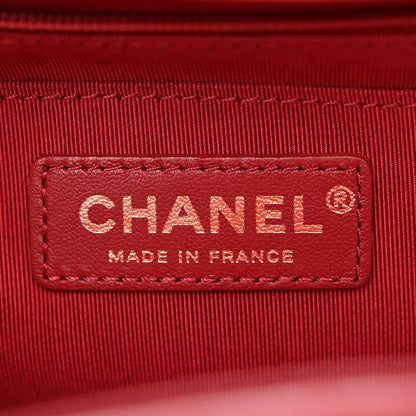 Chanel Aged Calfskin Chevron Quilted Backpack Red 6 of 12