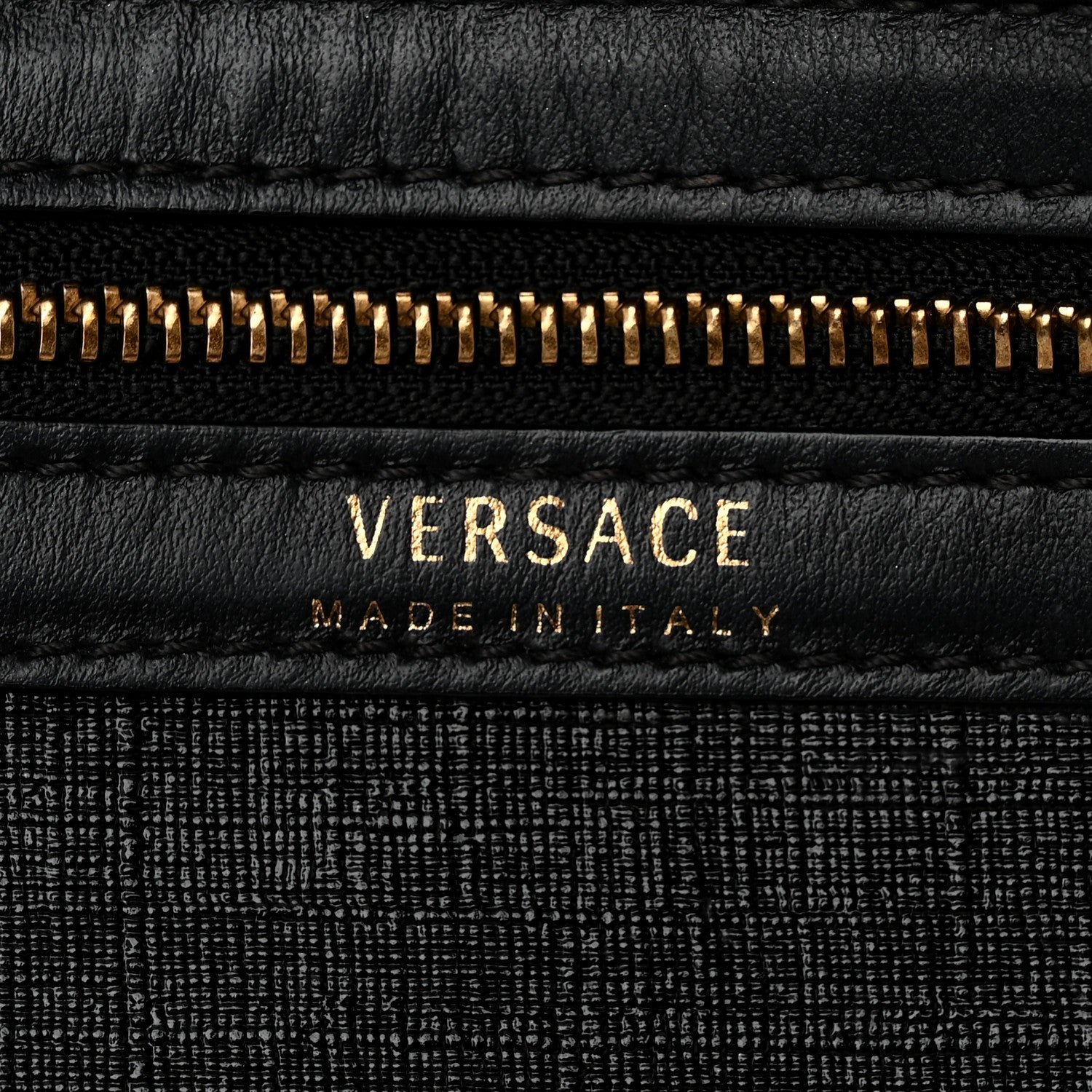 Versace Coated Canvas Vintage 90's Logo Tote Black 6 of 12