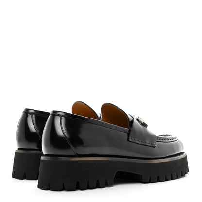 Gucci Cordovan Lux Womens Horsebit 45mm Platform Loafers 41 Black 4 of 9