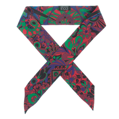 Hermes Silk L'Ivresse De l'Infini Twilly Rouge Violet Vert 1 of 3