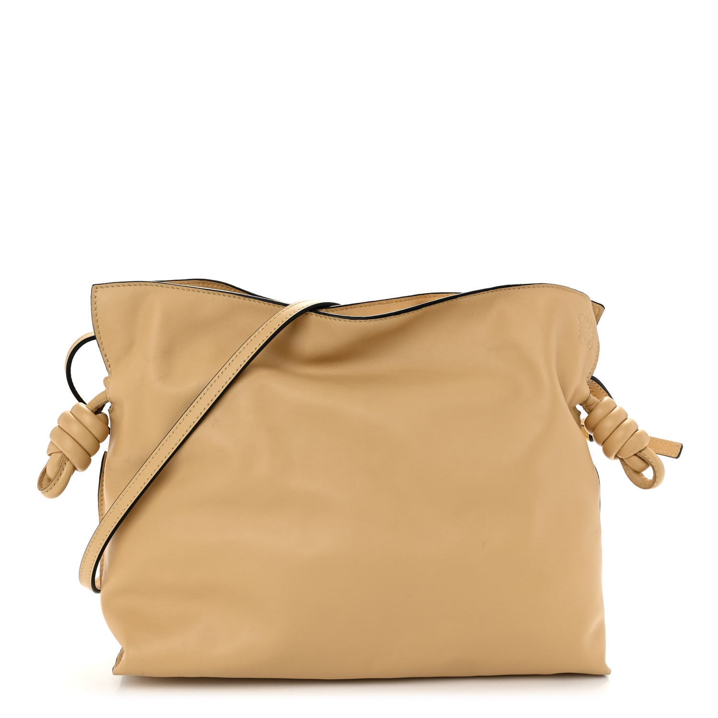 Nappa Flamenco Knot Clutch Dark Butter