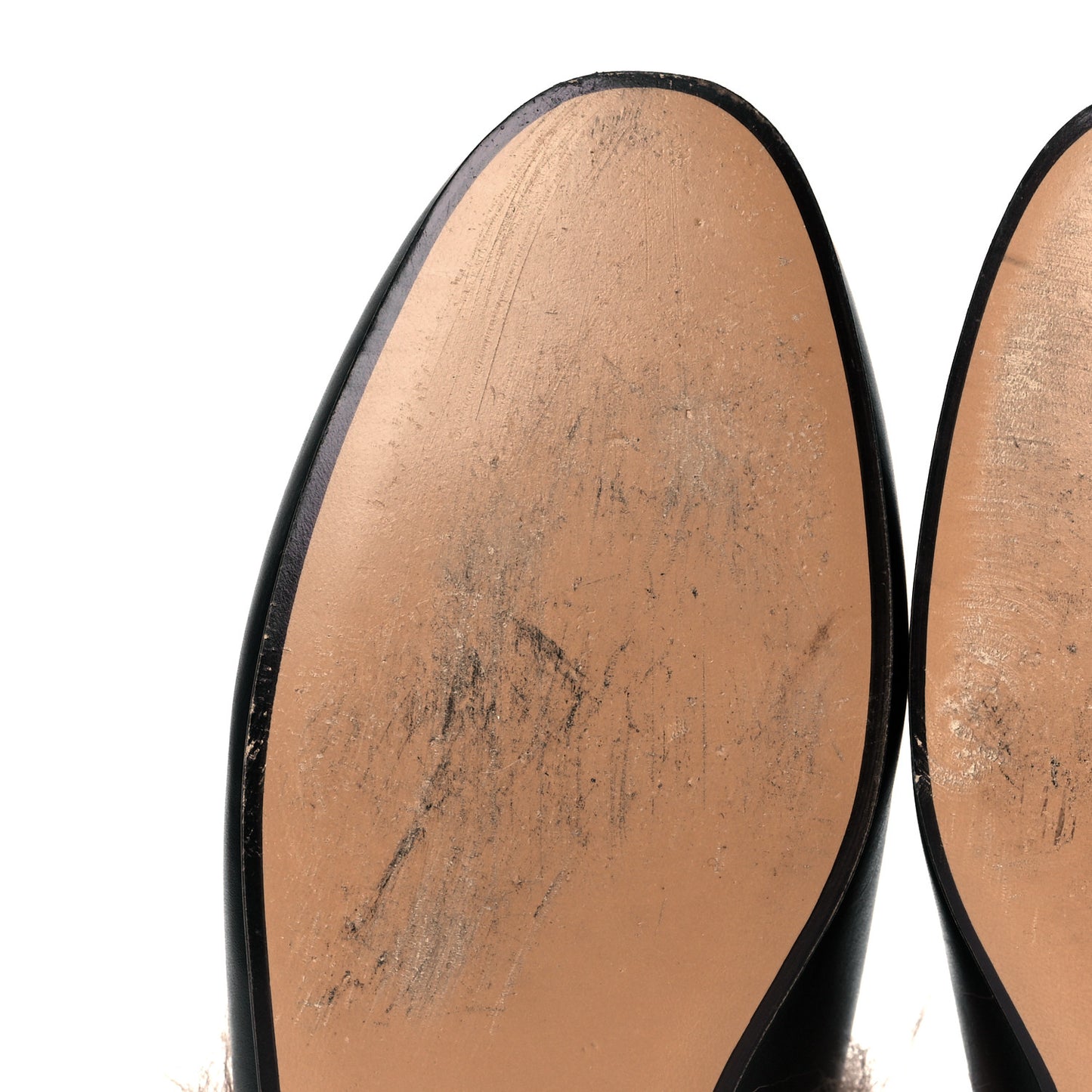 Calfskin Fur Womens Princetown Slippers 39.5 Black