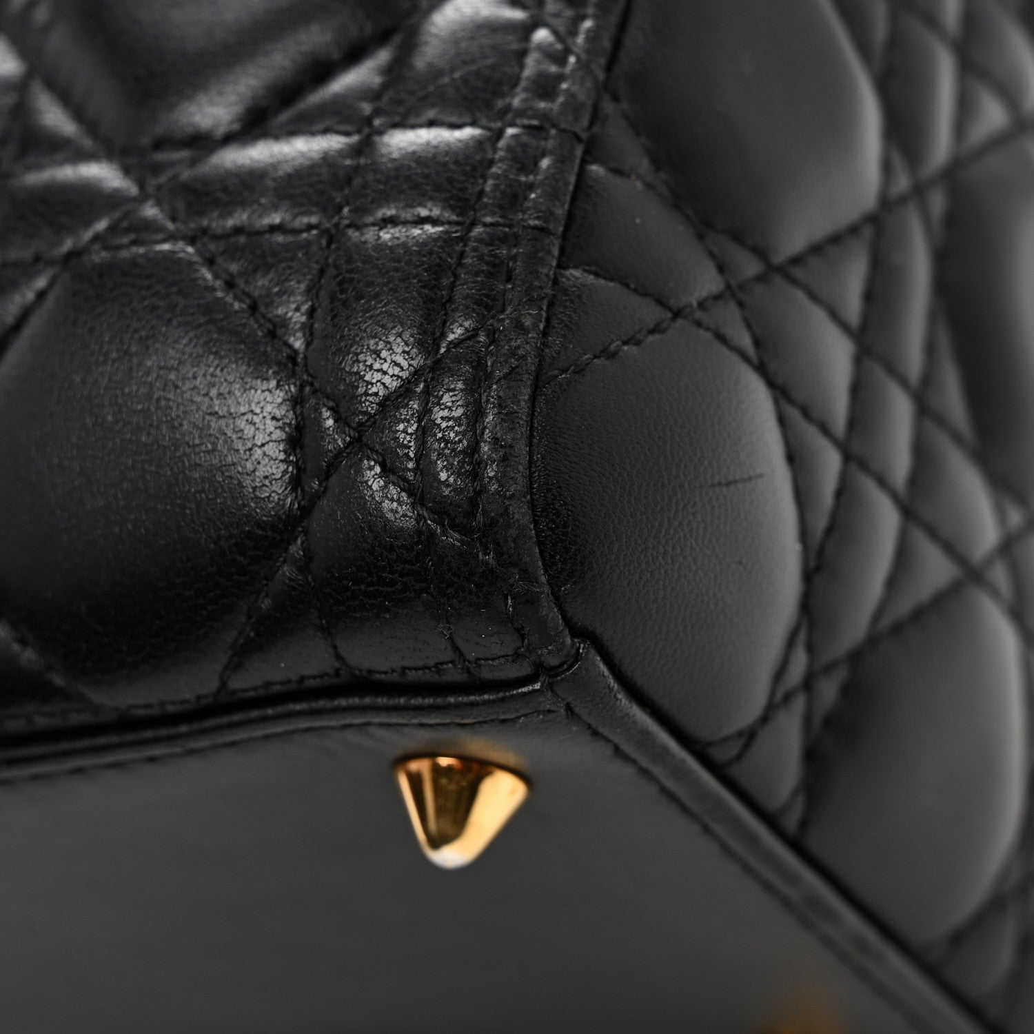 Christian Dior Lambskin Cannage Medium Lady Dior Black 12 of 12