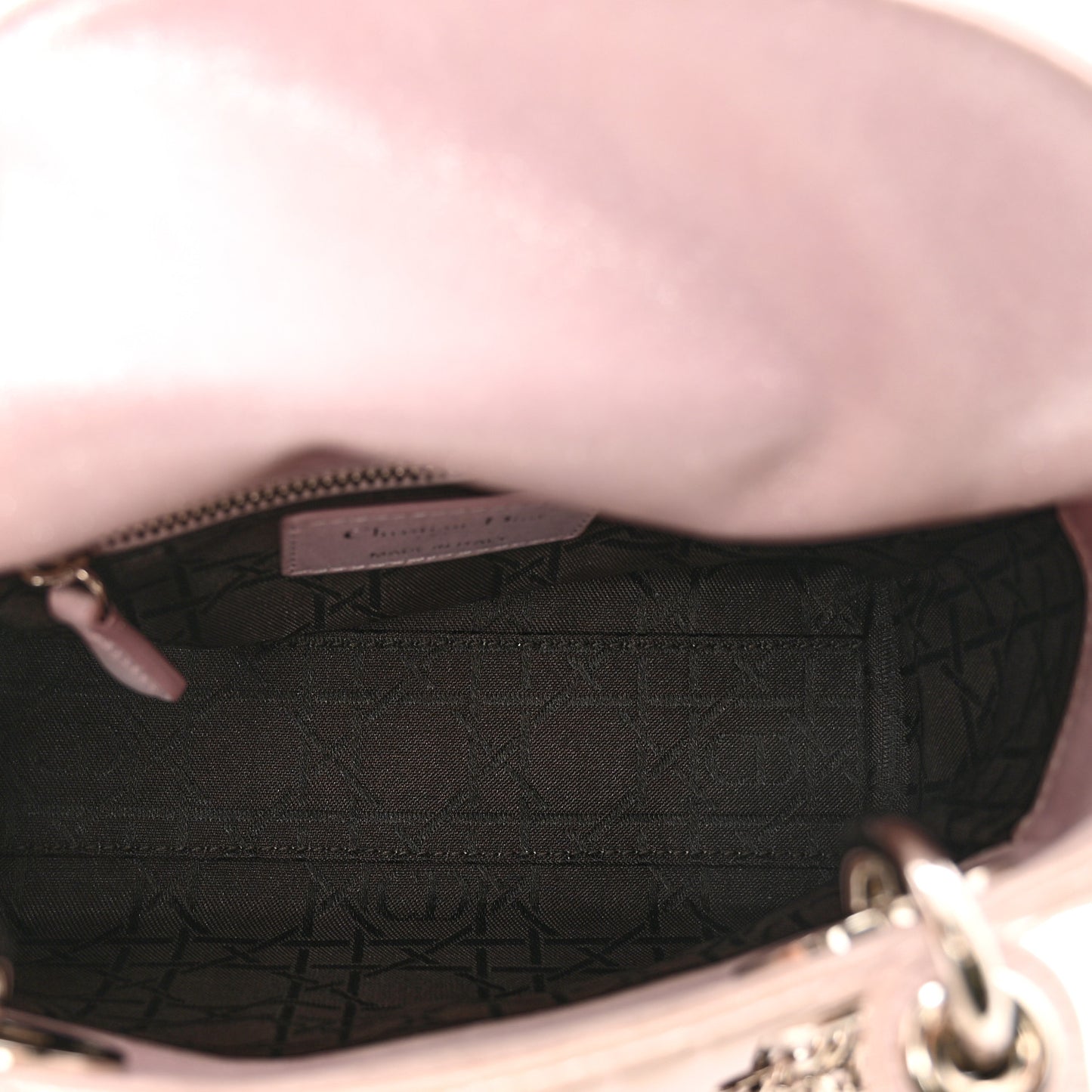 Metallic Lambskin Cannage Mini Lady Dior Lotus