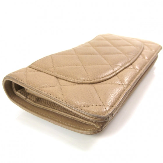 Chanel Caviar Quilted Wallet Beige 5 of 10